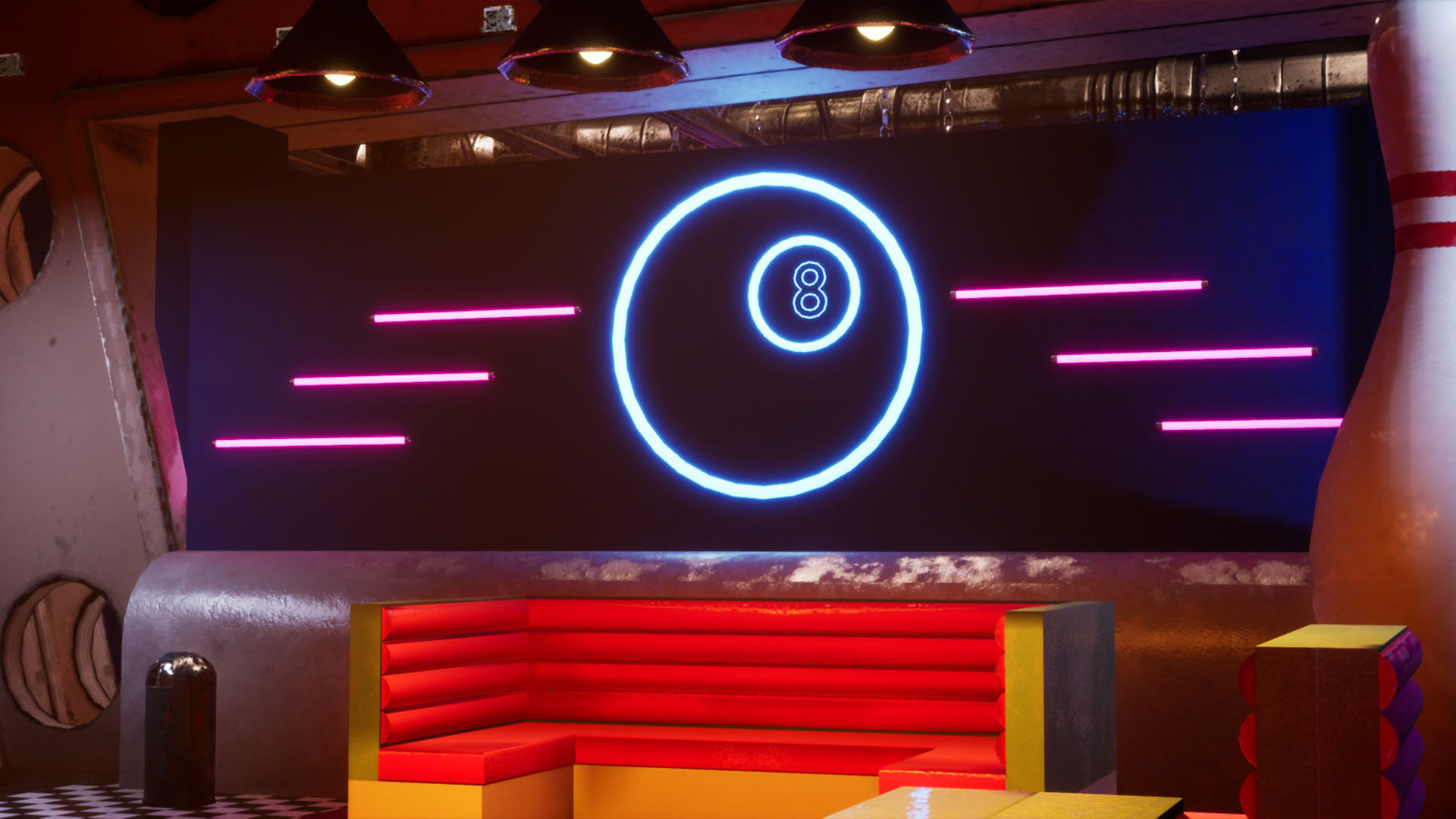 Bowling modular kit -Unreal Engine- and -FBX- Low-poly 3D model_14