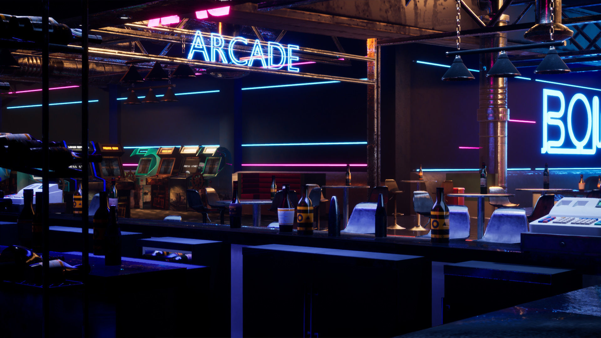 Bowling modular kit -Unreal Engine- and -FBX- Low-poly 3D model_9