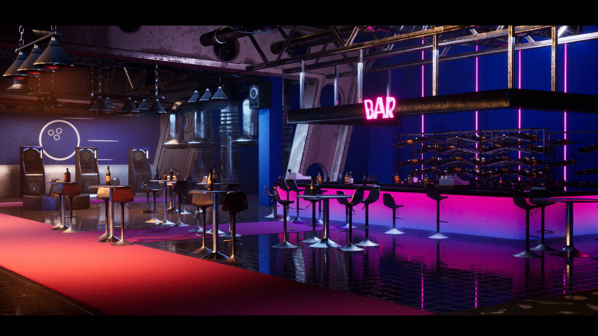 Bowling modular kit -Unreal Engine- and -FBX- Low-poly 3D model_28