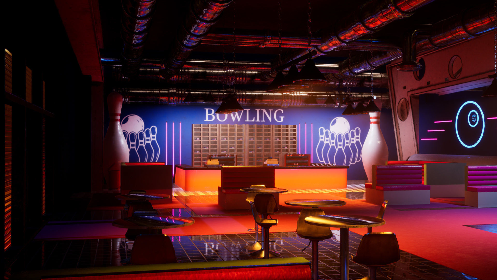 Bowling modular kit -Unreal Engine- and -FBX- Low-poly 3D model_5