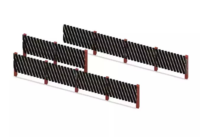 Model Railway Diagonal Fencing 3D print model
