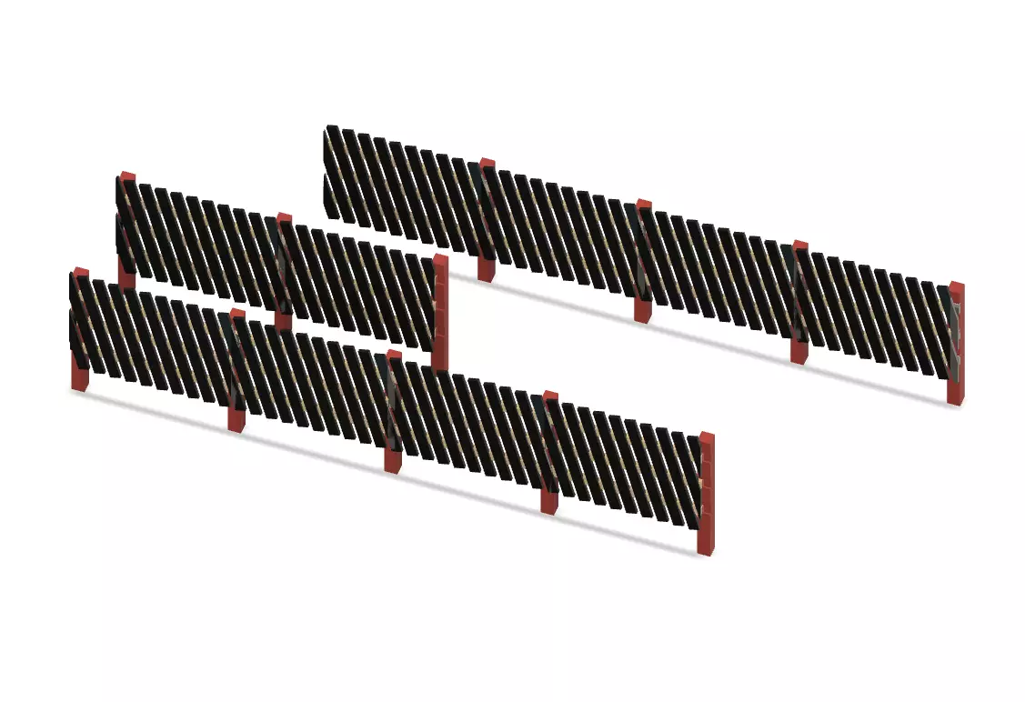 Model Railway Diagonal Fencing 3D print model_0