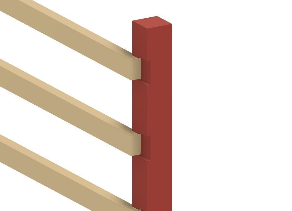 Model Railway Diagonal Fencing 3D print model_7