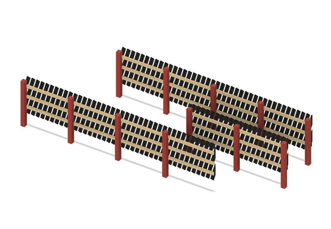 Model Railway Diagonal Fencing 3D print model_3