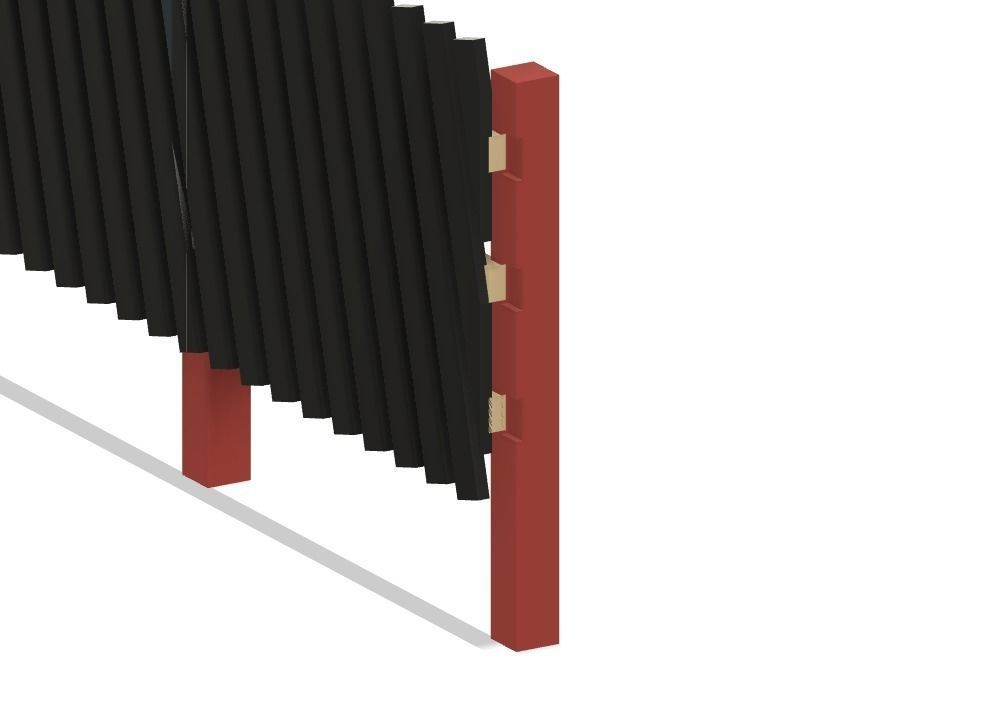 Model Railway Diagonal Fencing 3D print model_5