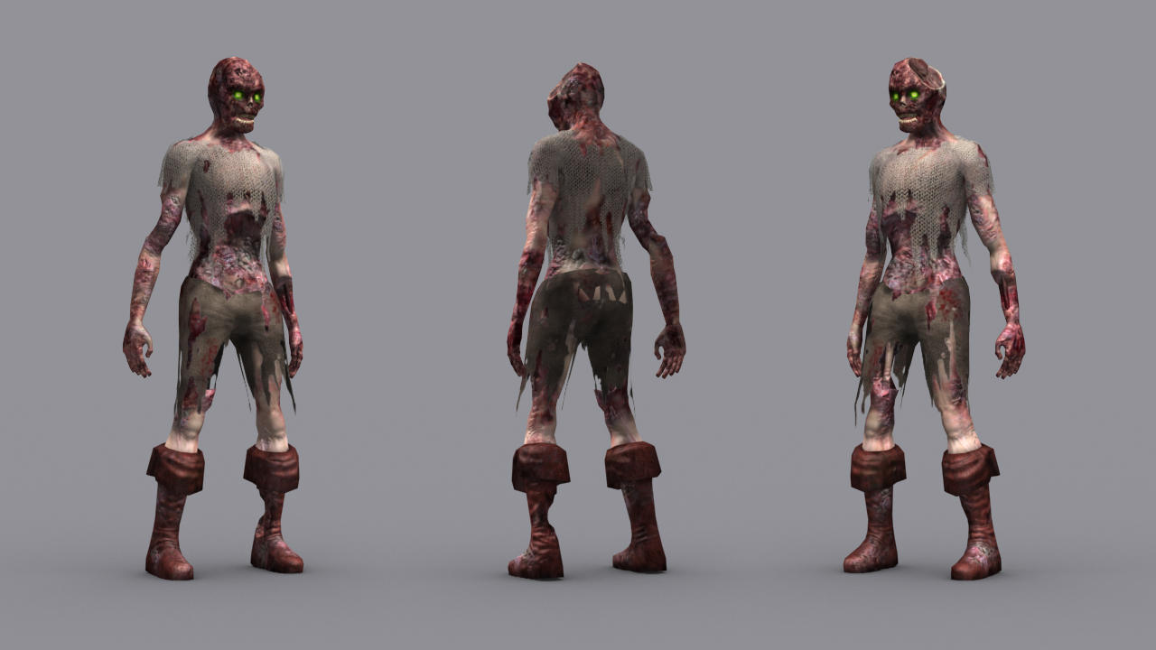 LIVING DEAD PACK GAME READY ANIMATED MODELS Low-poly 3D model_3