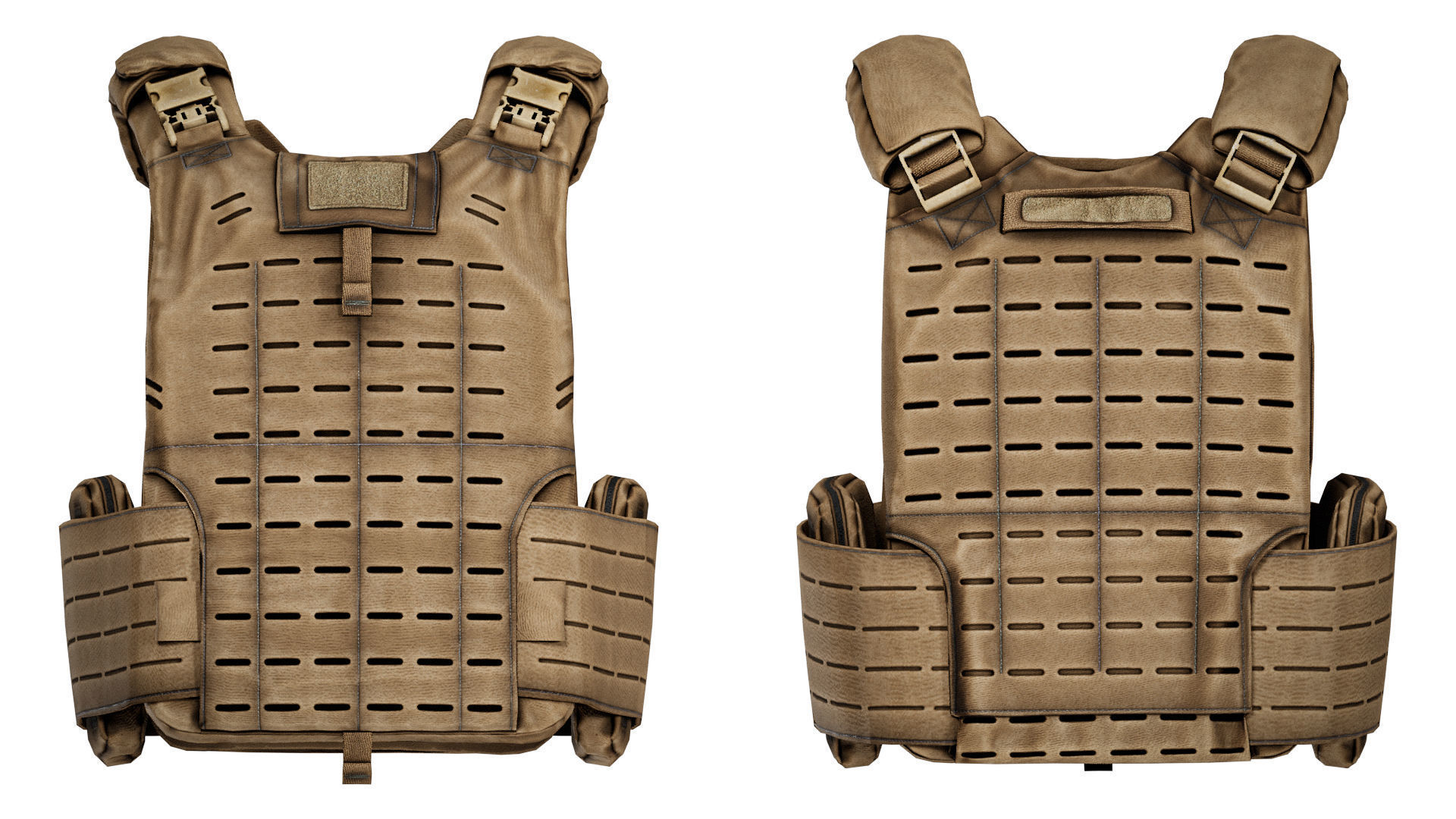 MVS US ARMY PLATE CARRIER VEST Low-poly 3D model_5