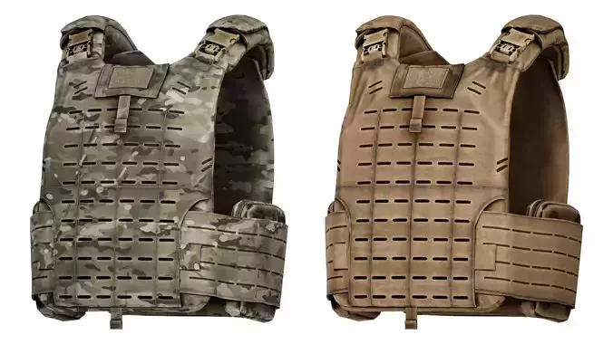 MVS US ARMY PLATE CARRIER VEST Low-poly 3D model