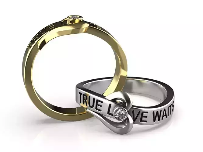 True Love Waits Ring 3D print model