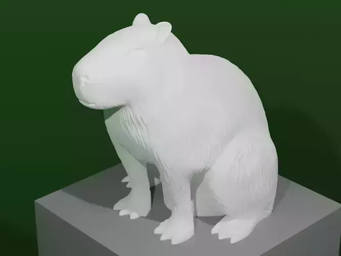 Sitting Capybara 3D print model