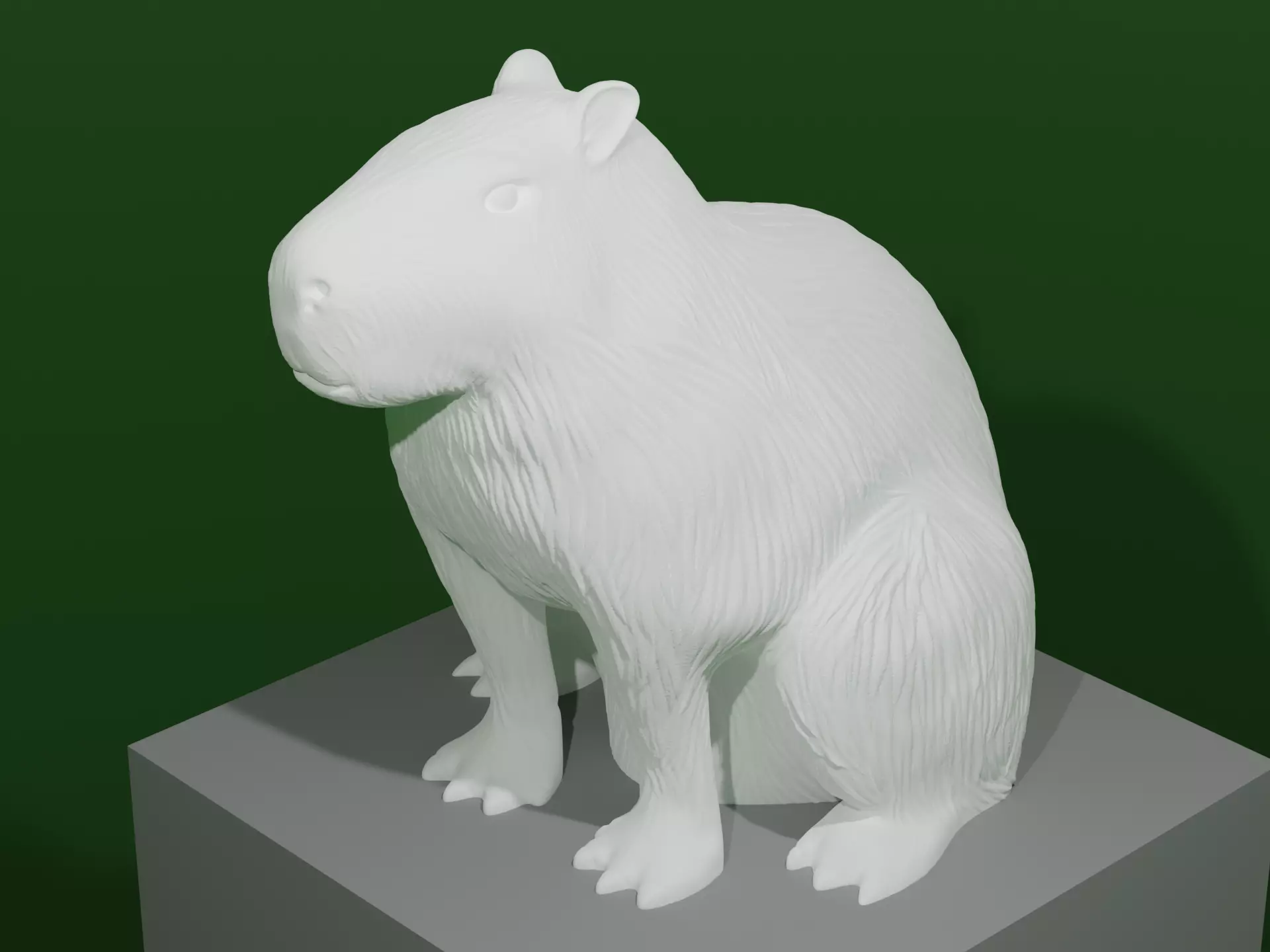 Sitting Capybara 3D print model_0
