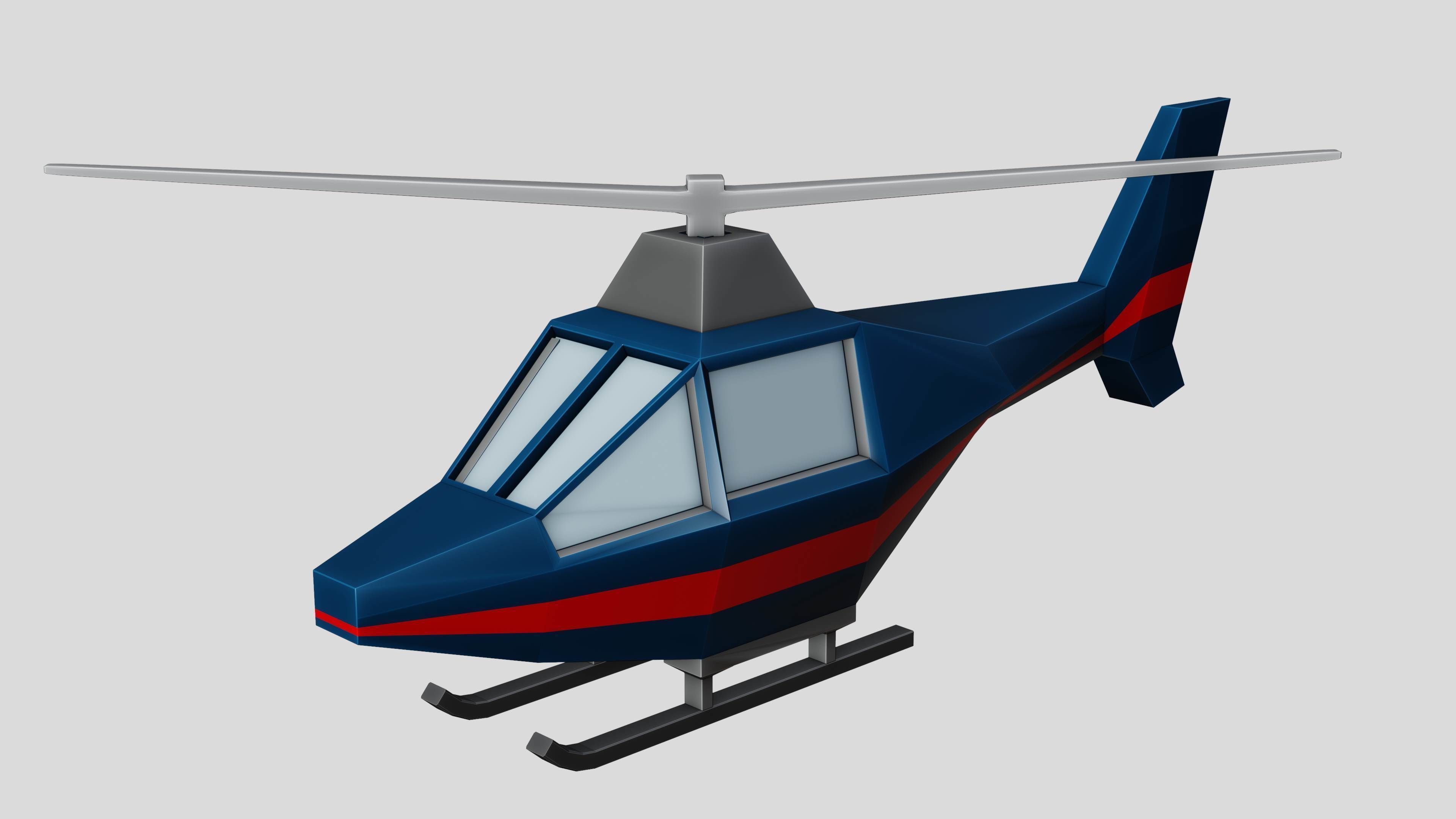 Low poly Vehicle assets for 3D games - Car Van Bus Plane Low-poly 3D model_8