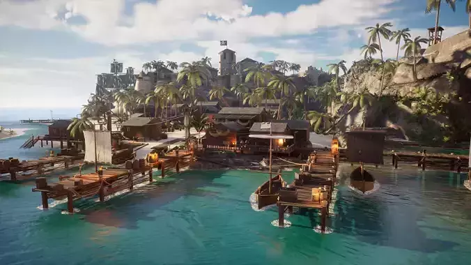 Pirate Island Modular Pack -Unreal Engine- and -FBX-