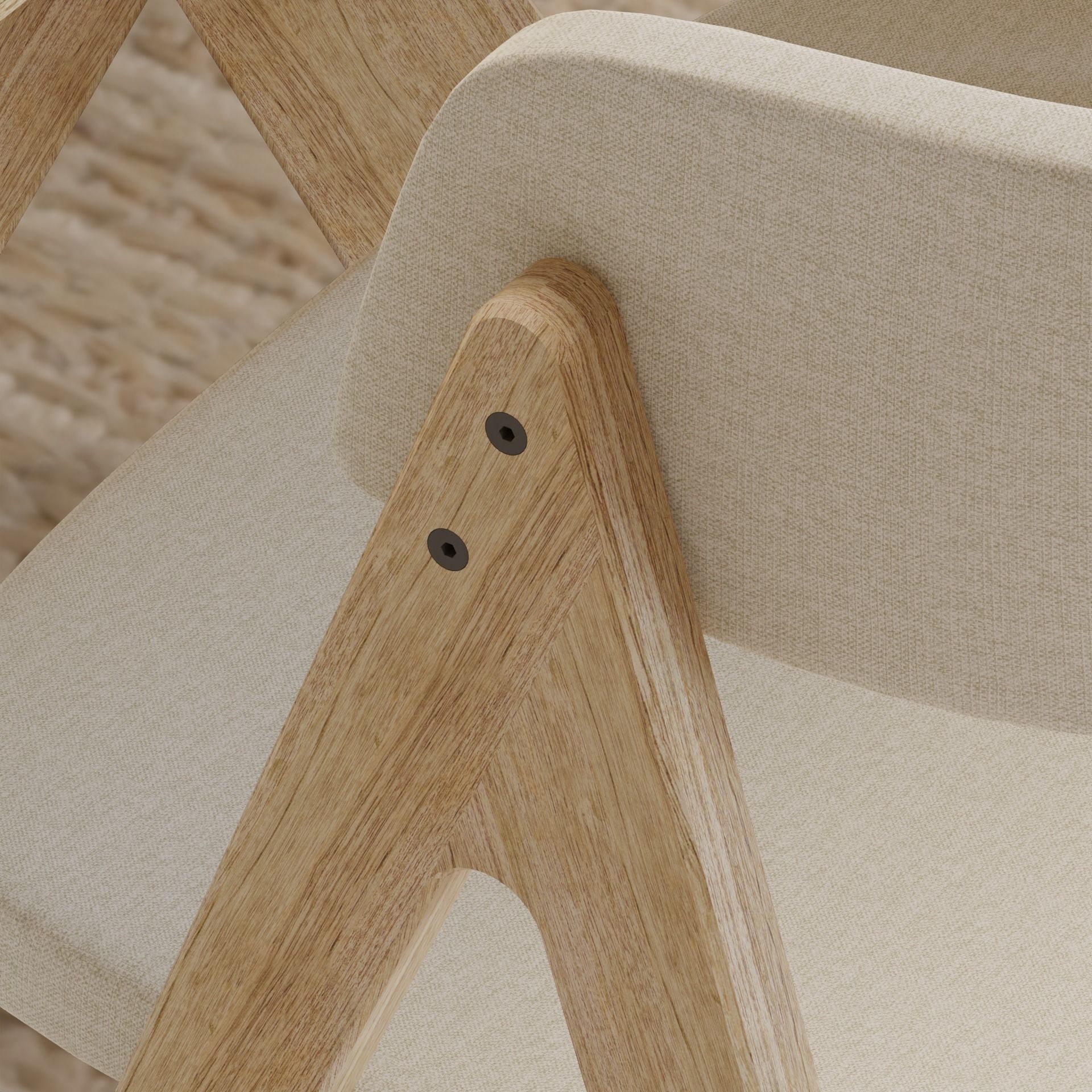 Dining table and chairs B2C Gaudi 3D model_2