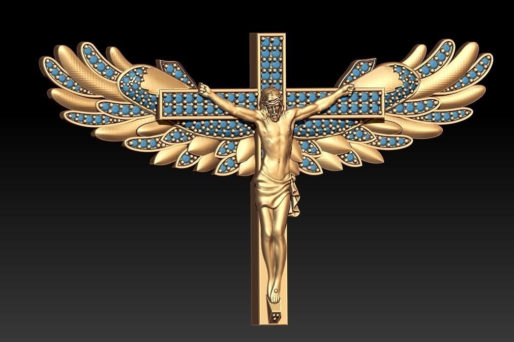 Jesus Christ pendant  3D print model_3