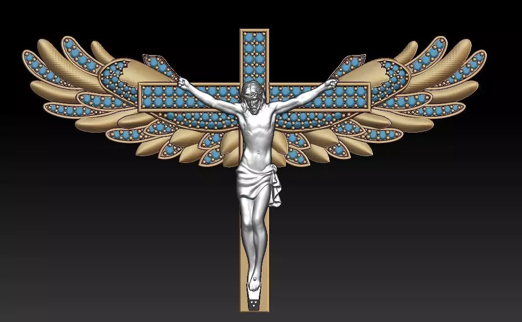 Jesus Christ pendant  3D print model_0