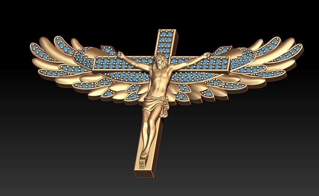 Jesus Christ pendant  3D print model_4