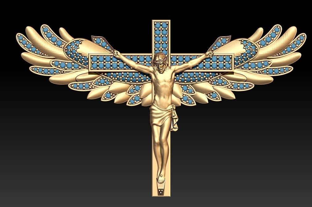 Jesus Christ pendant  3D print model_1