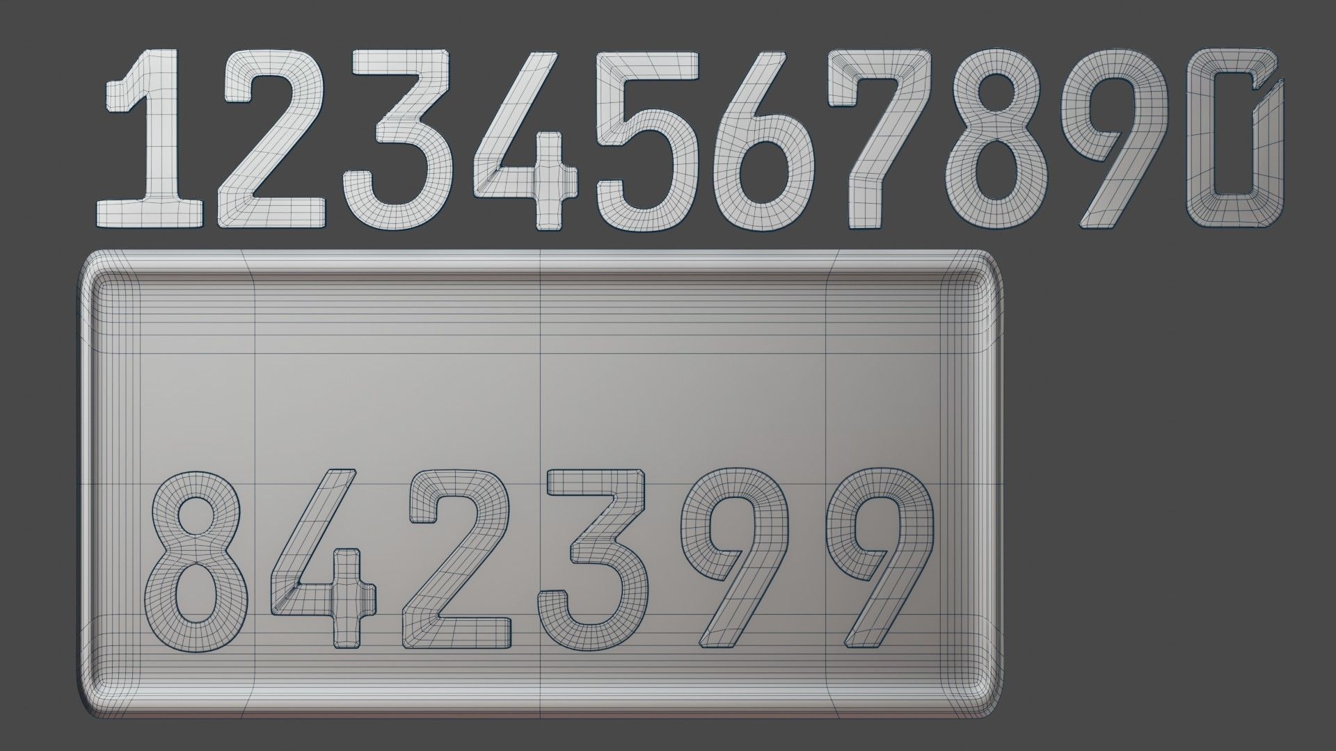 Customizable Bahrain license plate 3D model_4