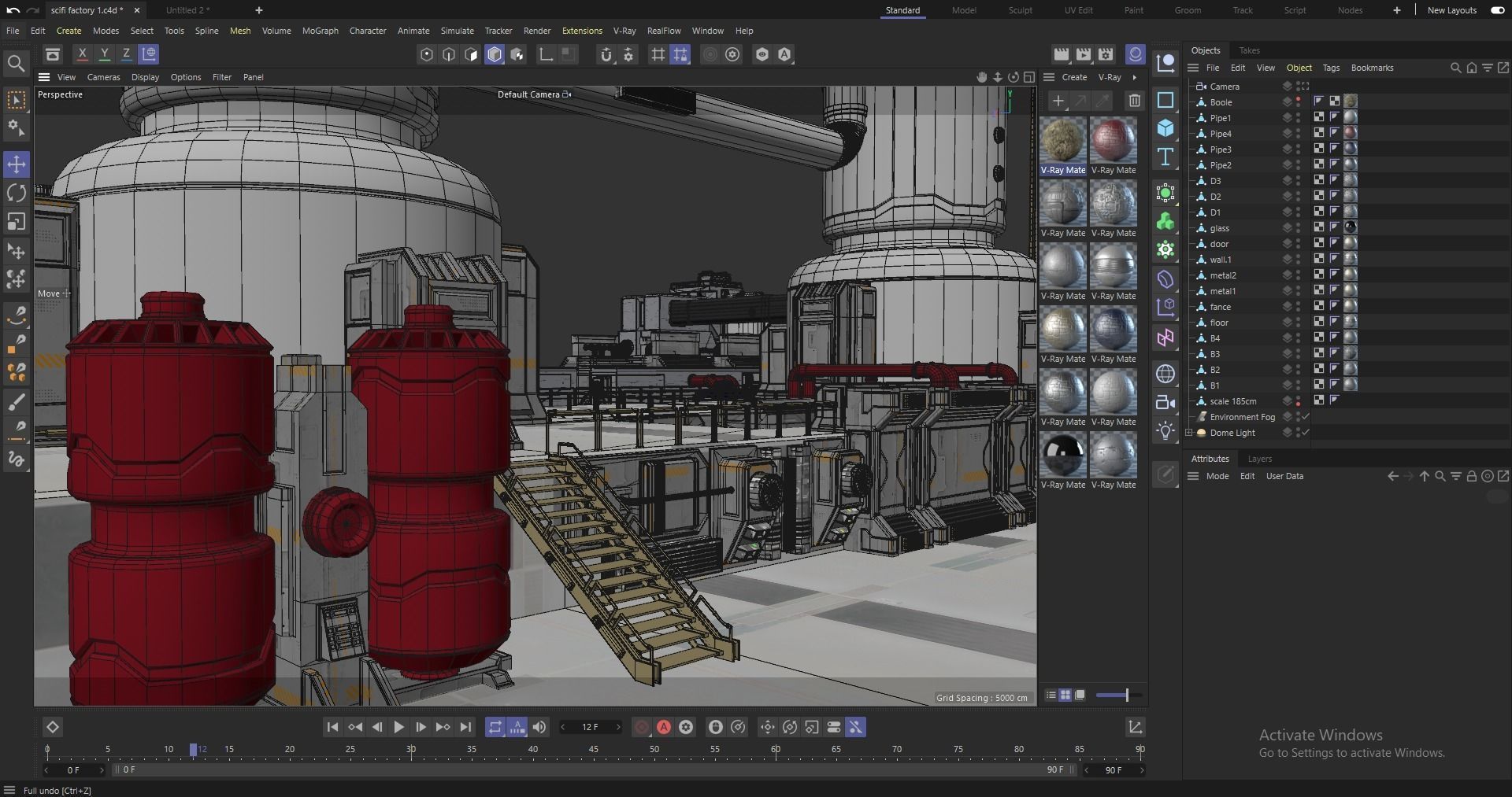 Scifi factory 3D model_23