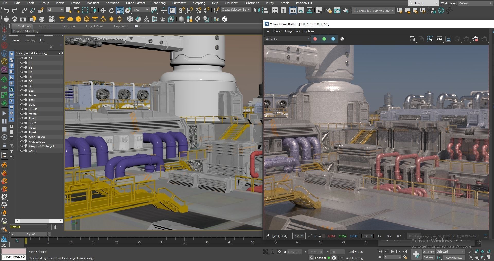 Scifi factory 3D model_24
