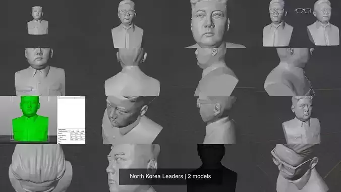 North Korea Leaders 3D Model Collection