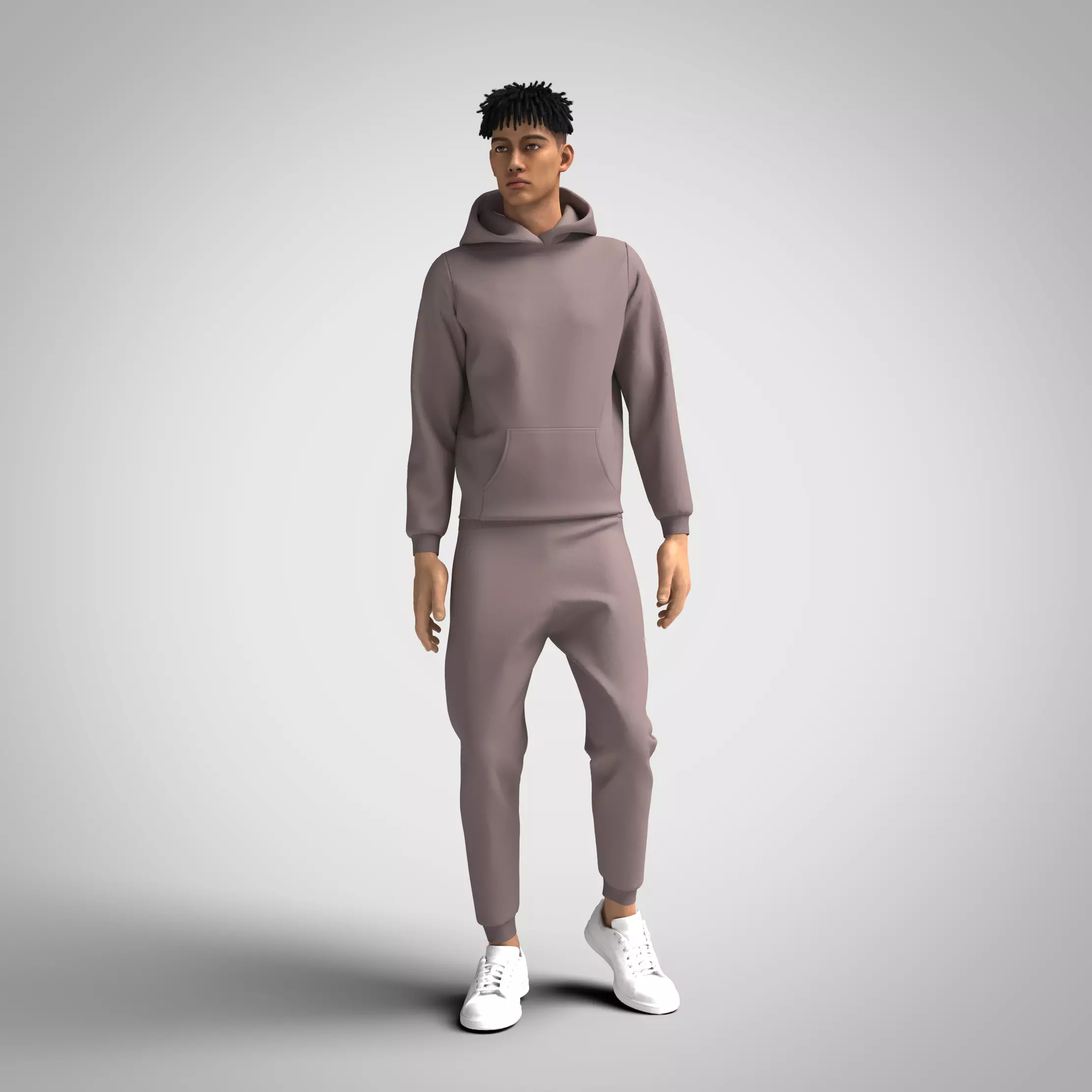 Hoodie sweatpants mens tracksuit sport Clo3d Marvelous Designer 3D model