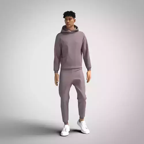 Hoodie sweatpants mens tracksuit sport Clo3d Marvelous Designer