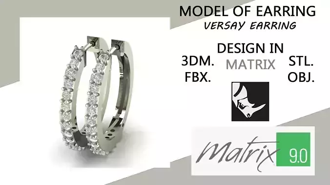 VERSAY model of earrings VOL 43 3D print model