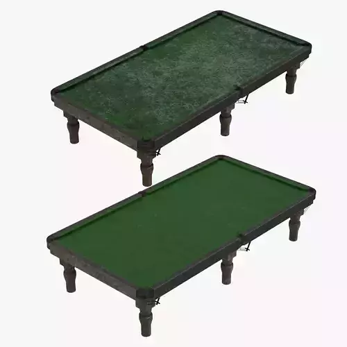 8K Realistic Old Billiards Table Collection Low-poly 3D model