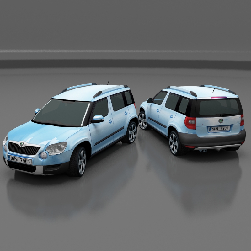 Skoda Yeti Low-poly 3D model_5
