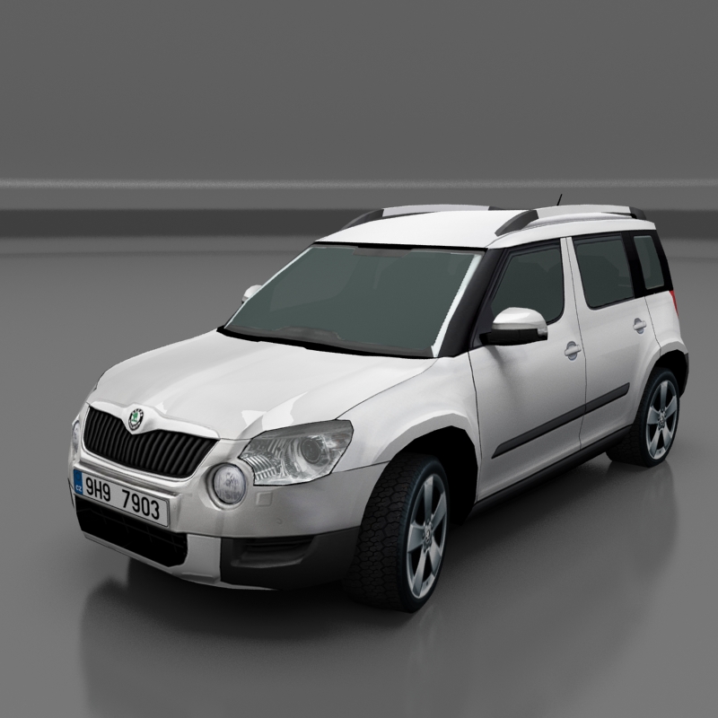 Skoda Yeti Low-poly 3D model_1
