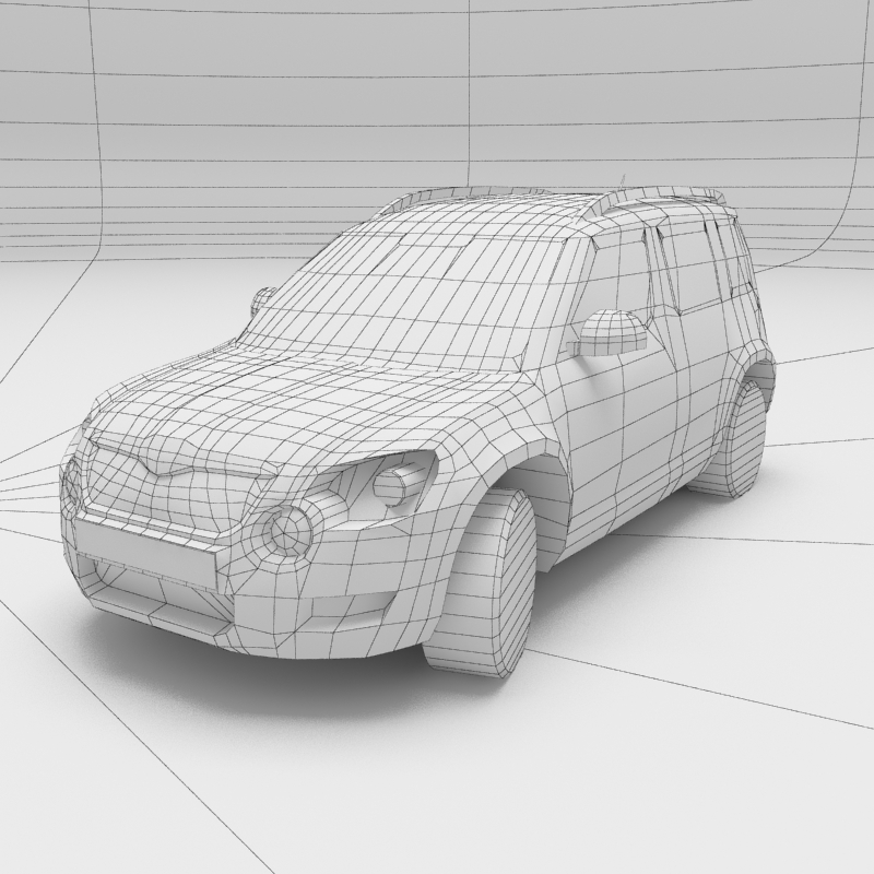 Skoda Yeti Low-poly 3D model_9