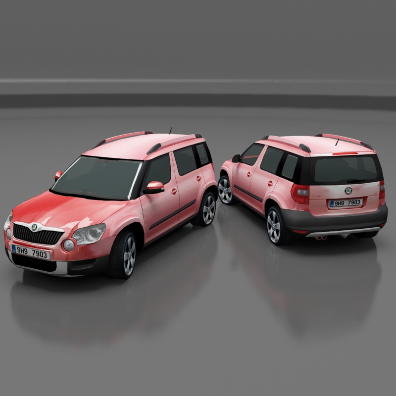 Skoda Yeti Low-poly 3D model_7