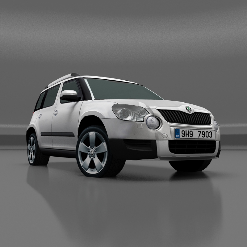 Skoda Yeti Low-poly 3D model_4