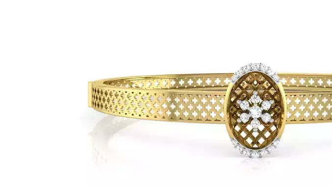 Stylish Oval Shape Blooming Bracelet 