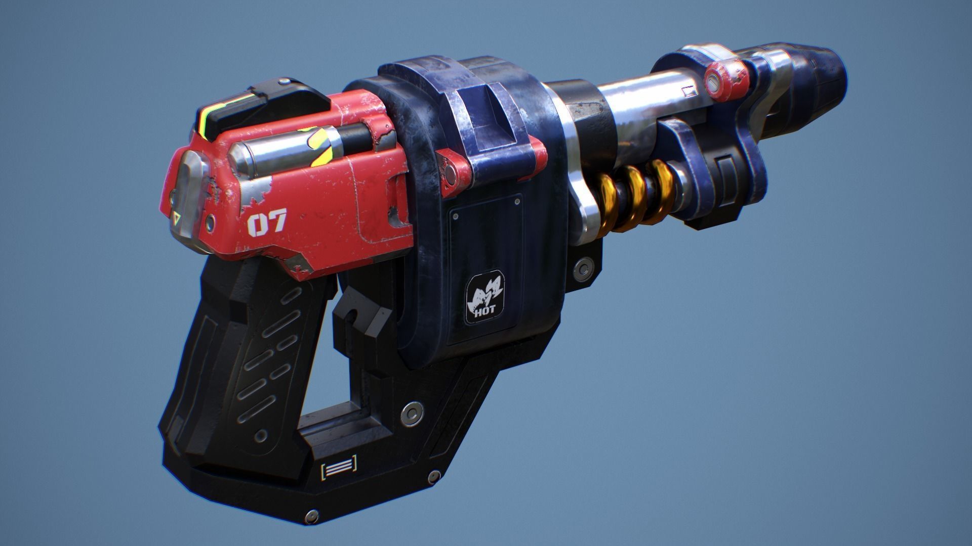 Torbjorn Gun Low-poly 3D model_3