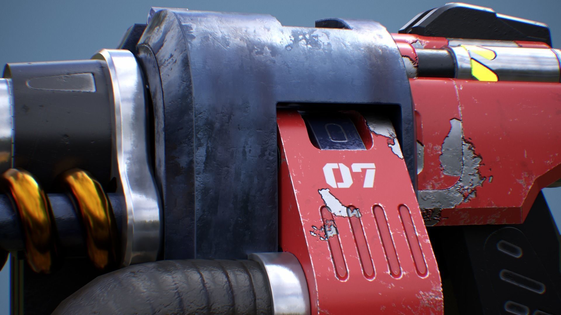 Torbjorn Gun Low-poly 3D model_11