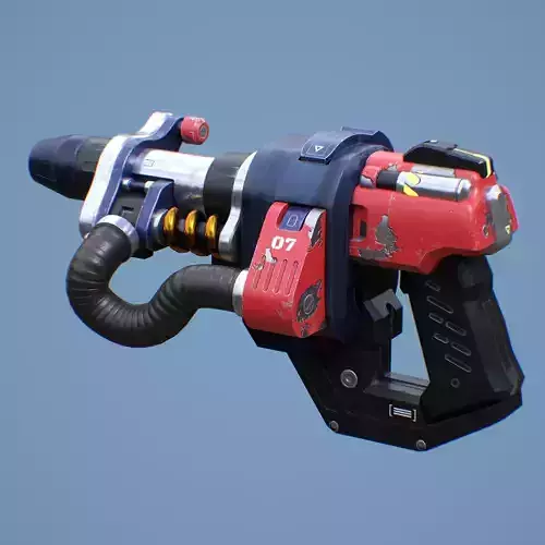 Torbjorn Gun Low-poly 3D model
