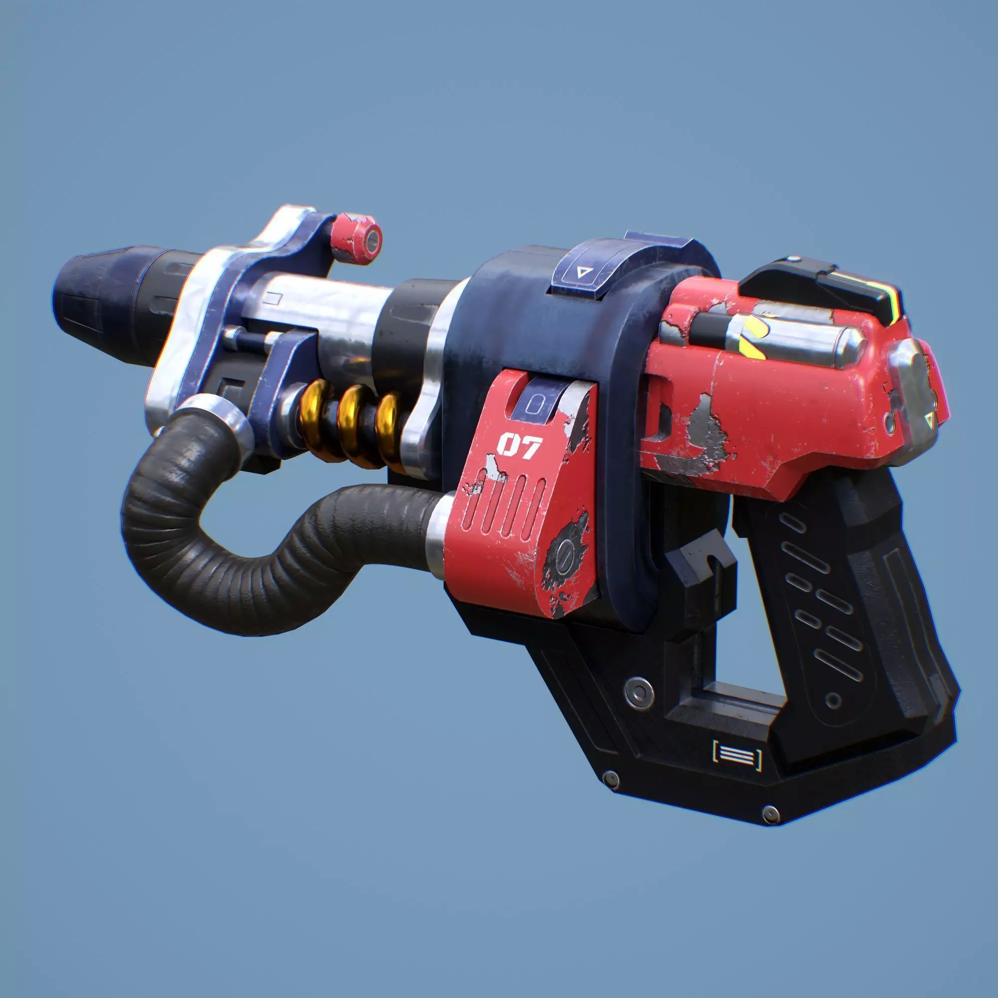 Torbjorn Gun Low-poly 3D model_0