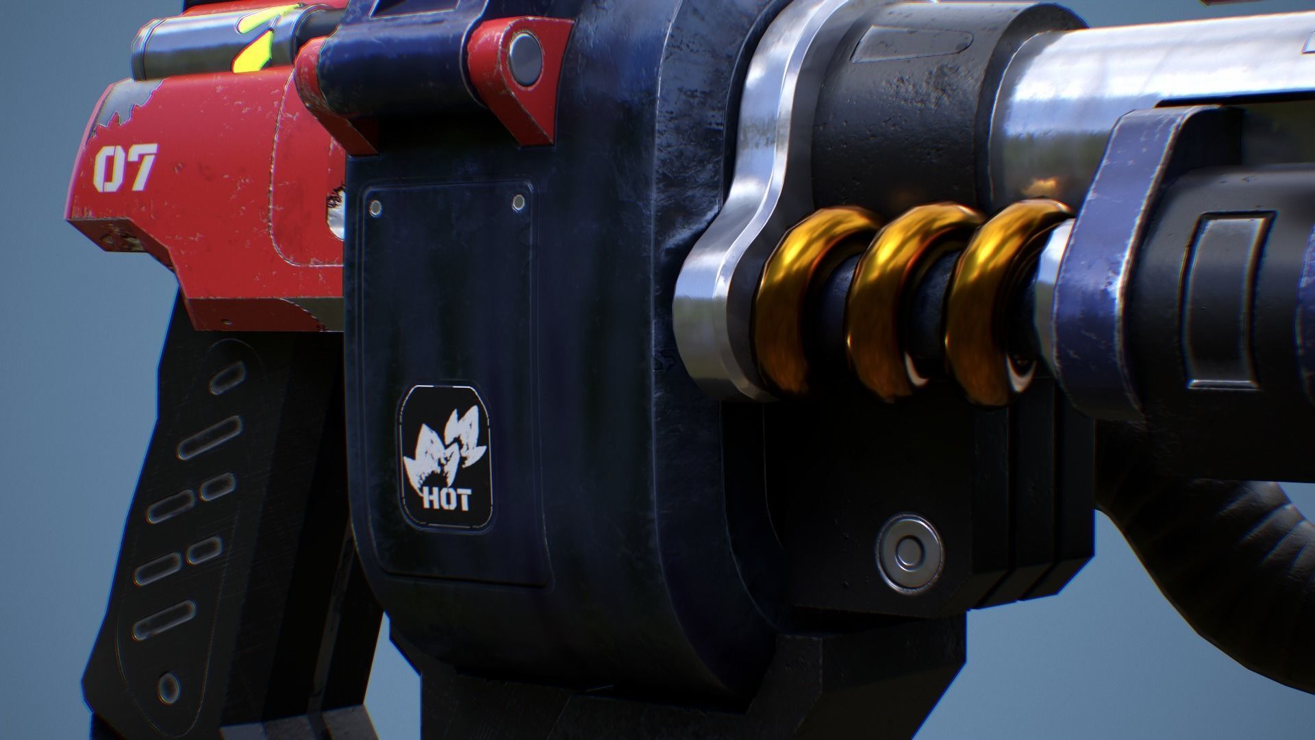 Torbjorn Gun Low-poly 3D model_9