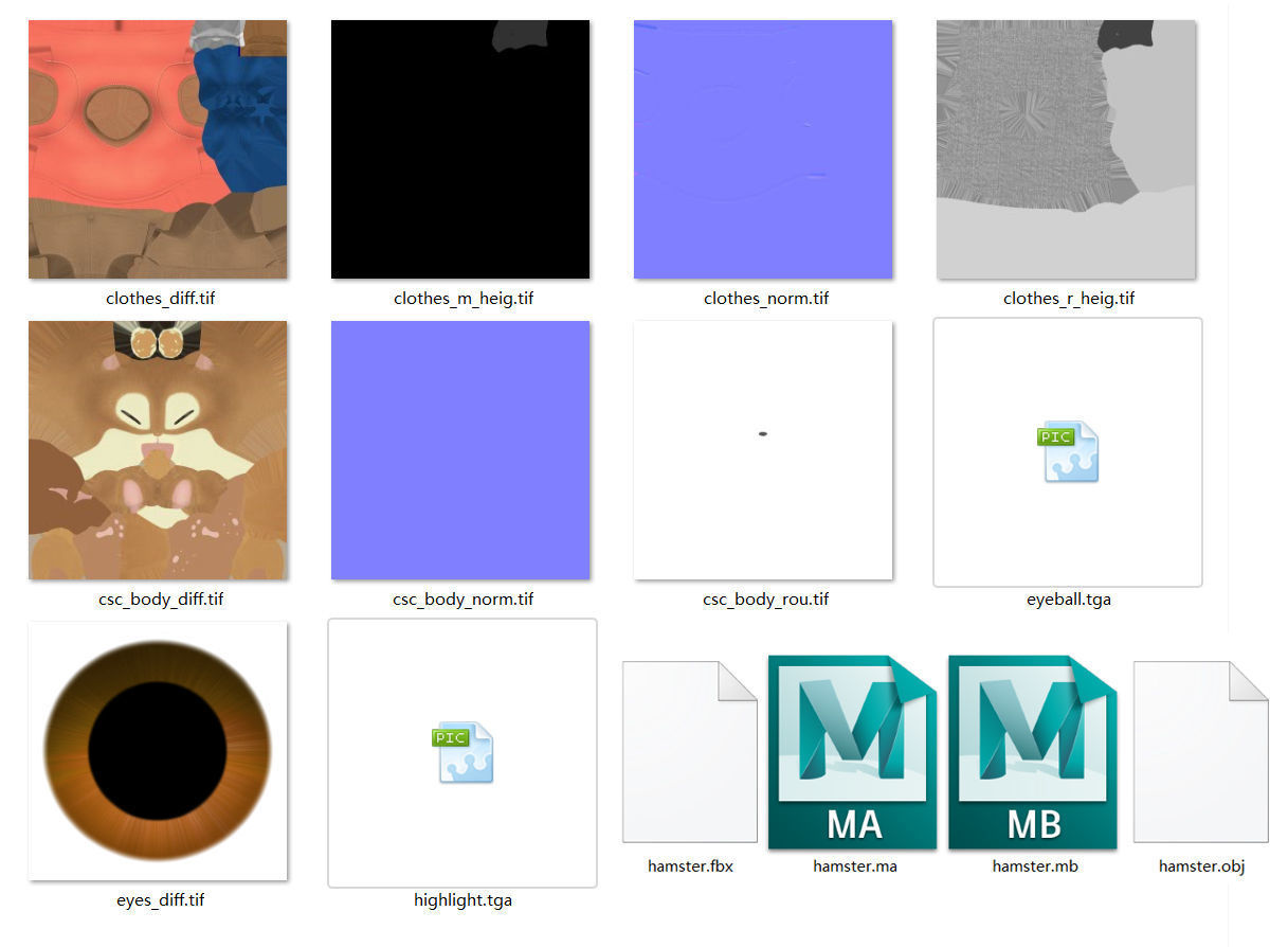 cartoon hamster 3D model_10