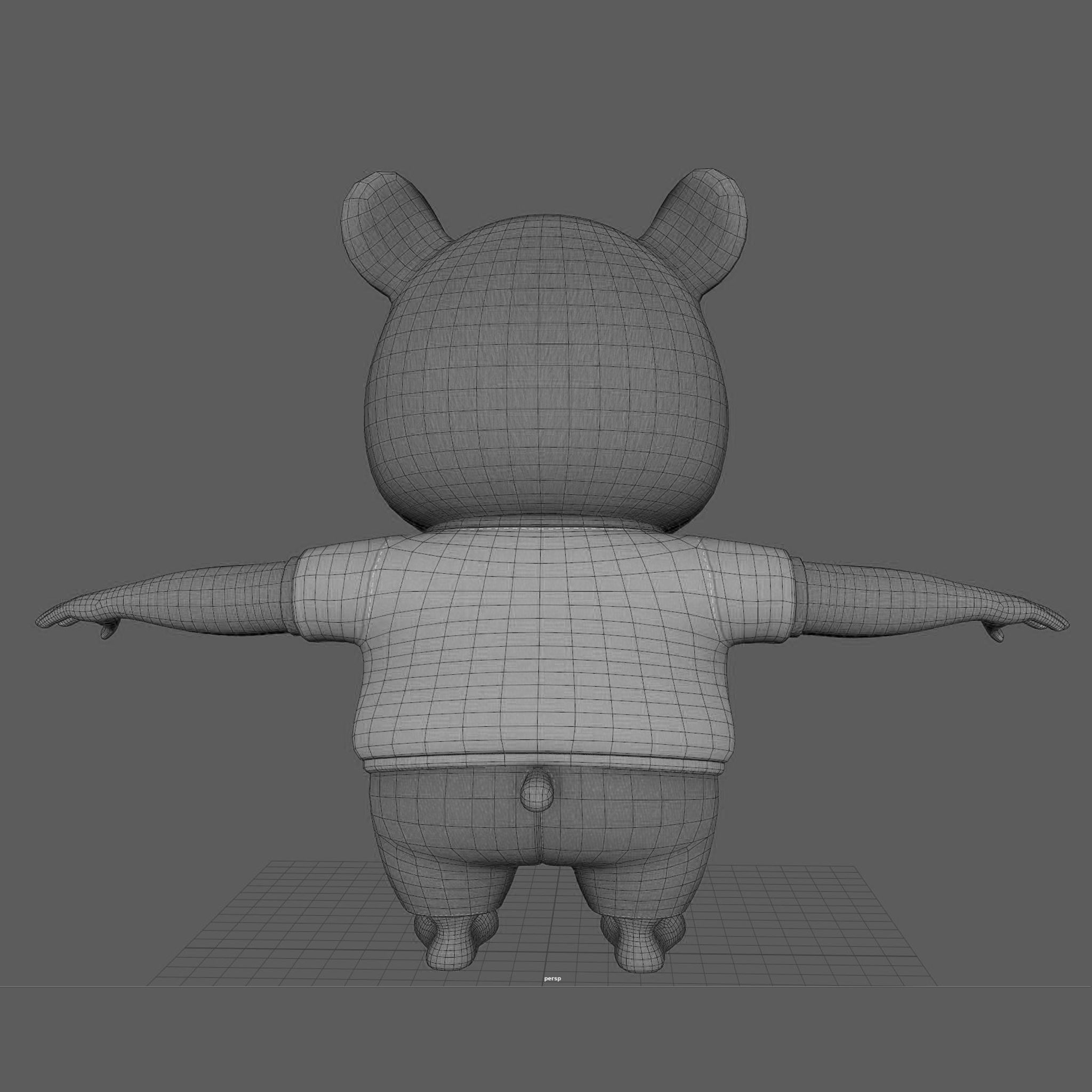 cartoon hamster 3D model_9