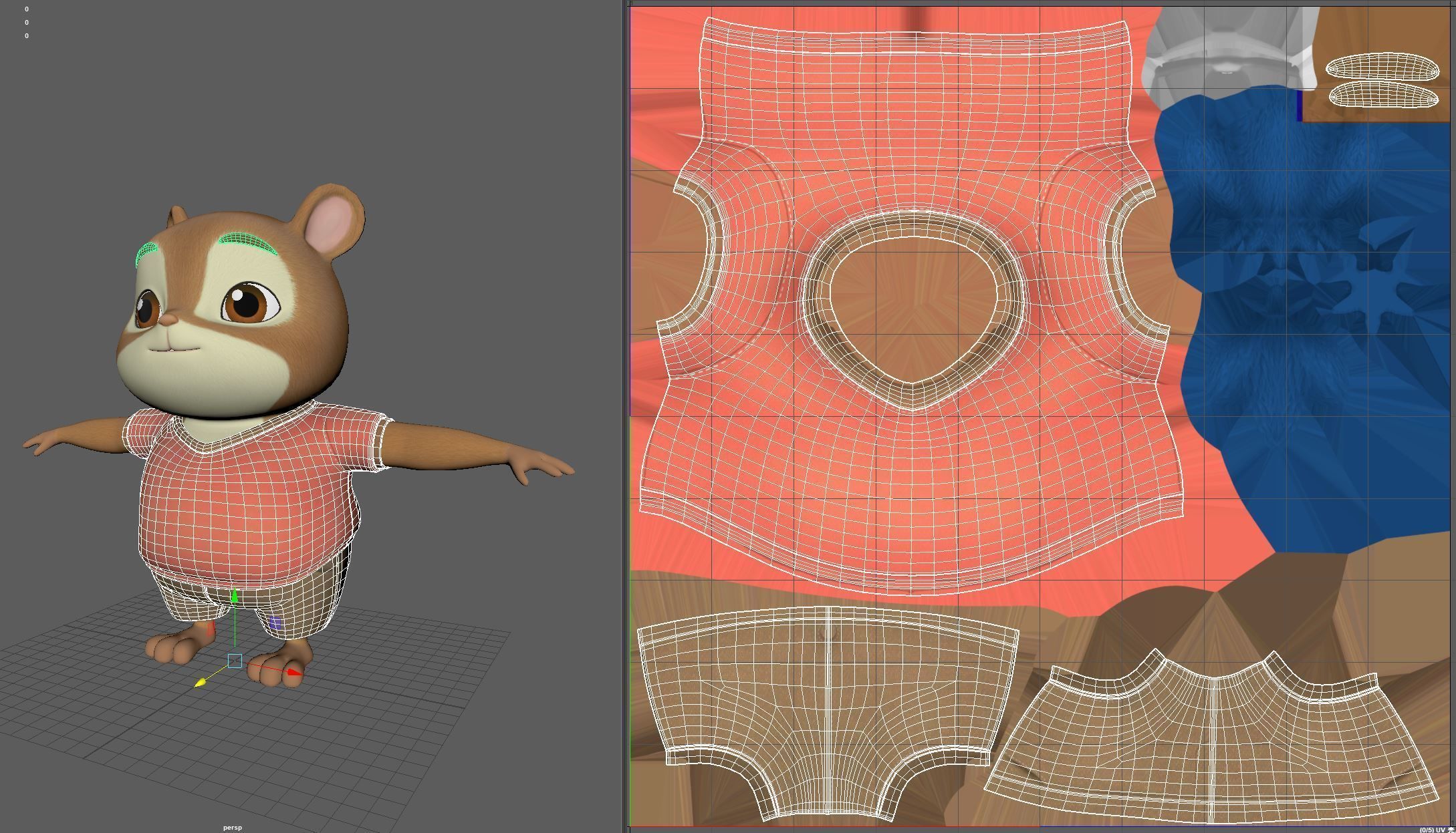 cartoon hamster 3D model_6