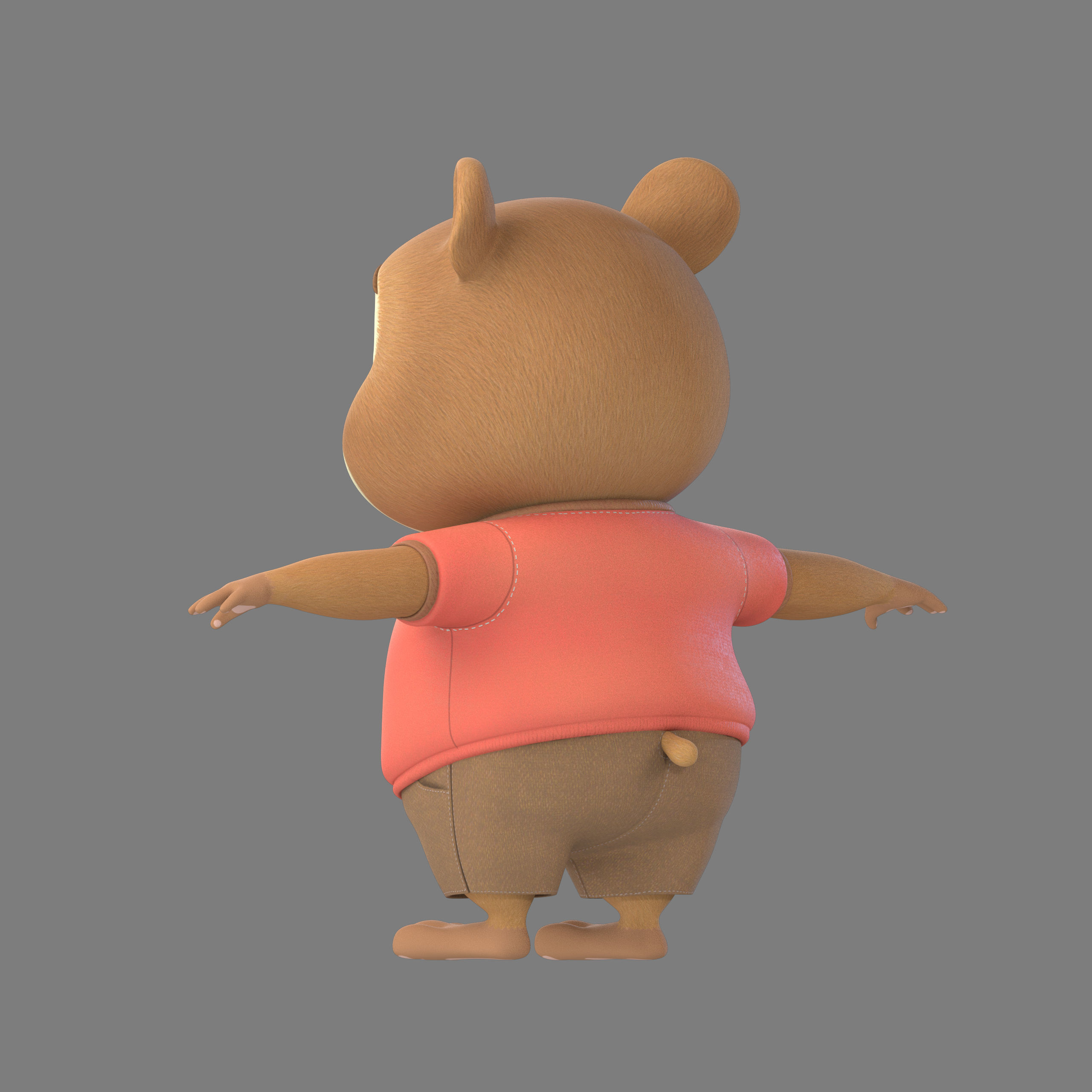cartoon hamster 3D model_4