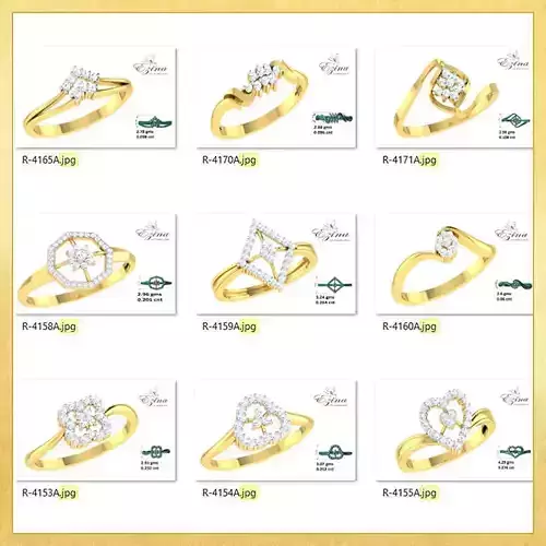 jewelry ring bulk collection 3D print model