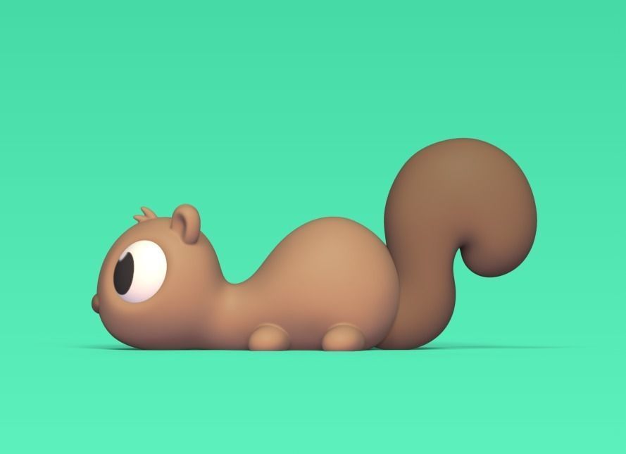 Squirrel Chopstick Holder 3D print model_1