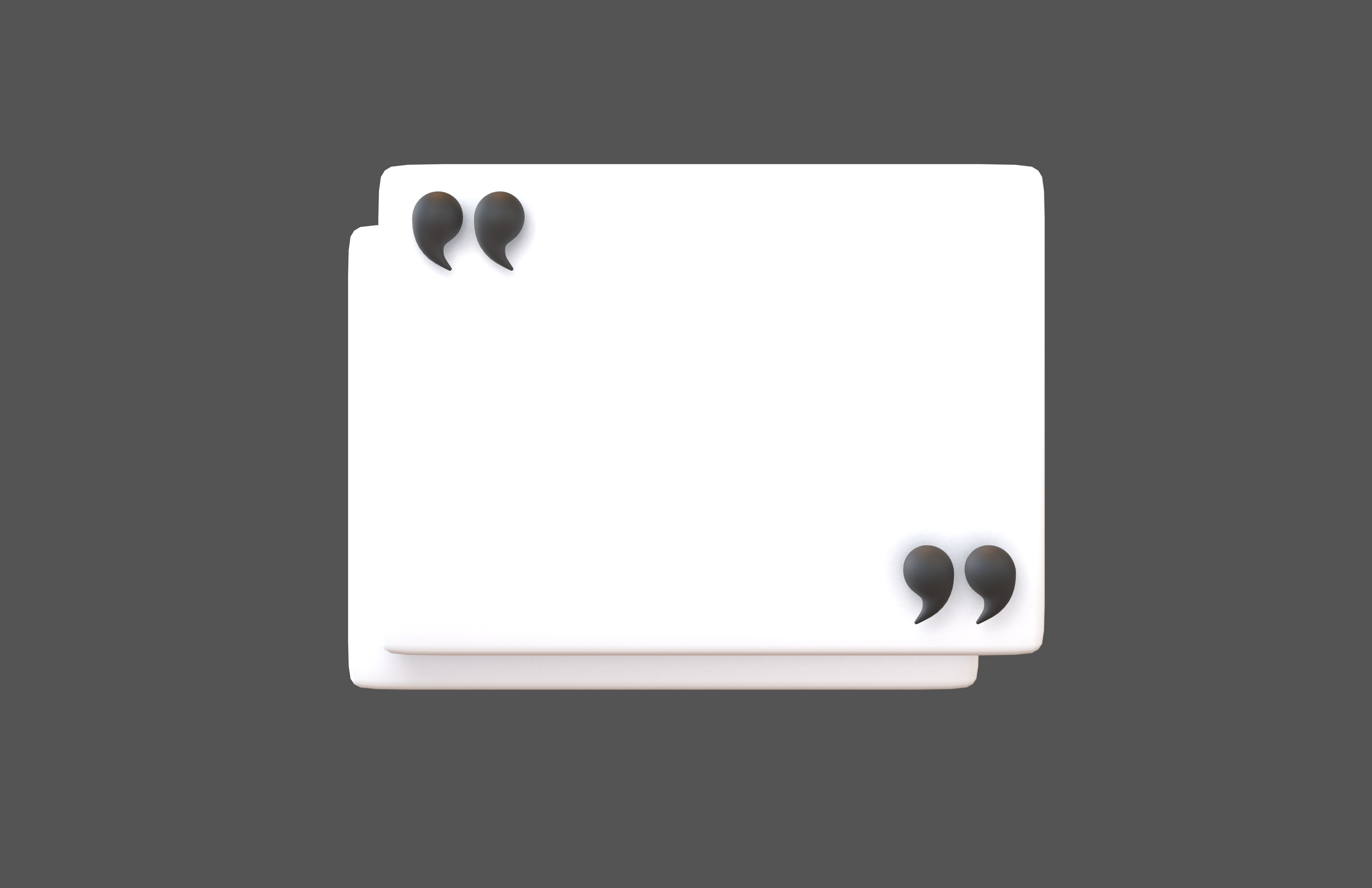 Testimonial Speech Balloon V1 001 Low-poly 3D model_1