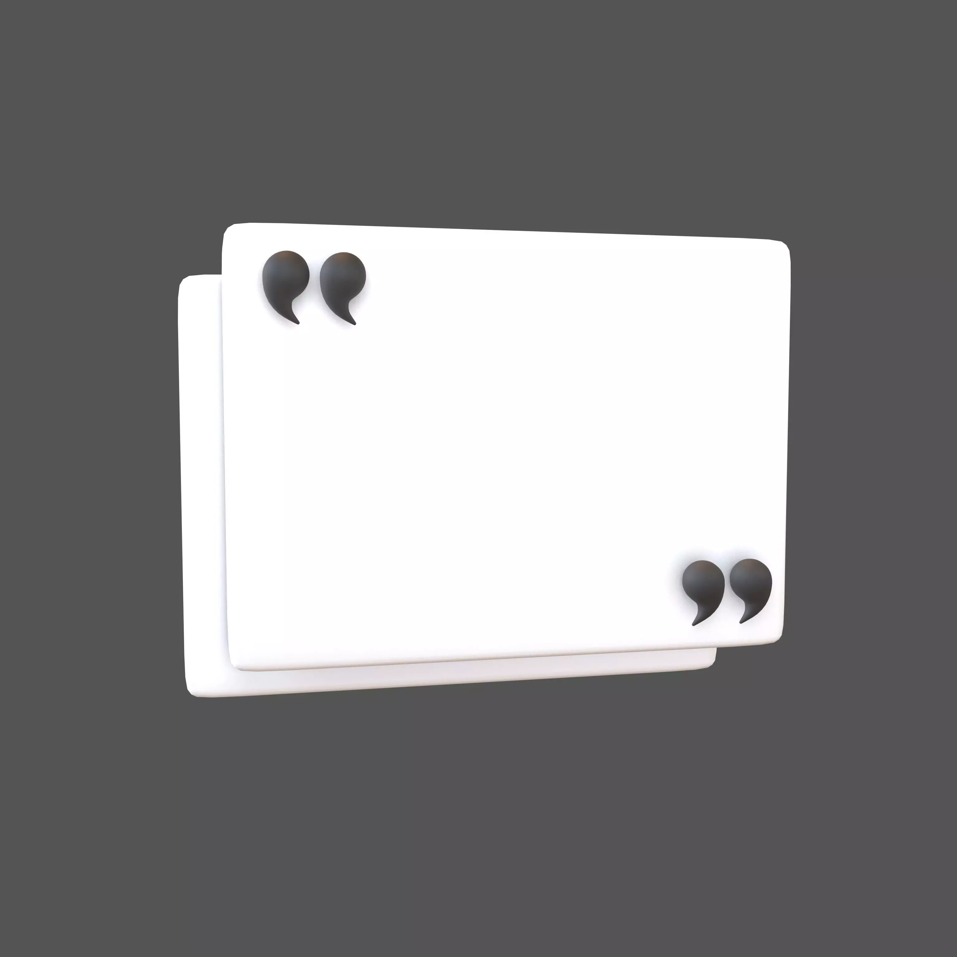 Testimonial Speech Balloon V1 001 Low-poly 3D model_0