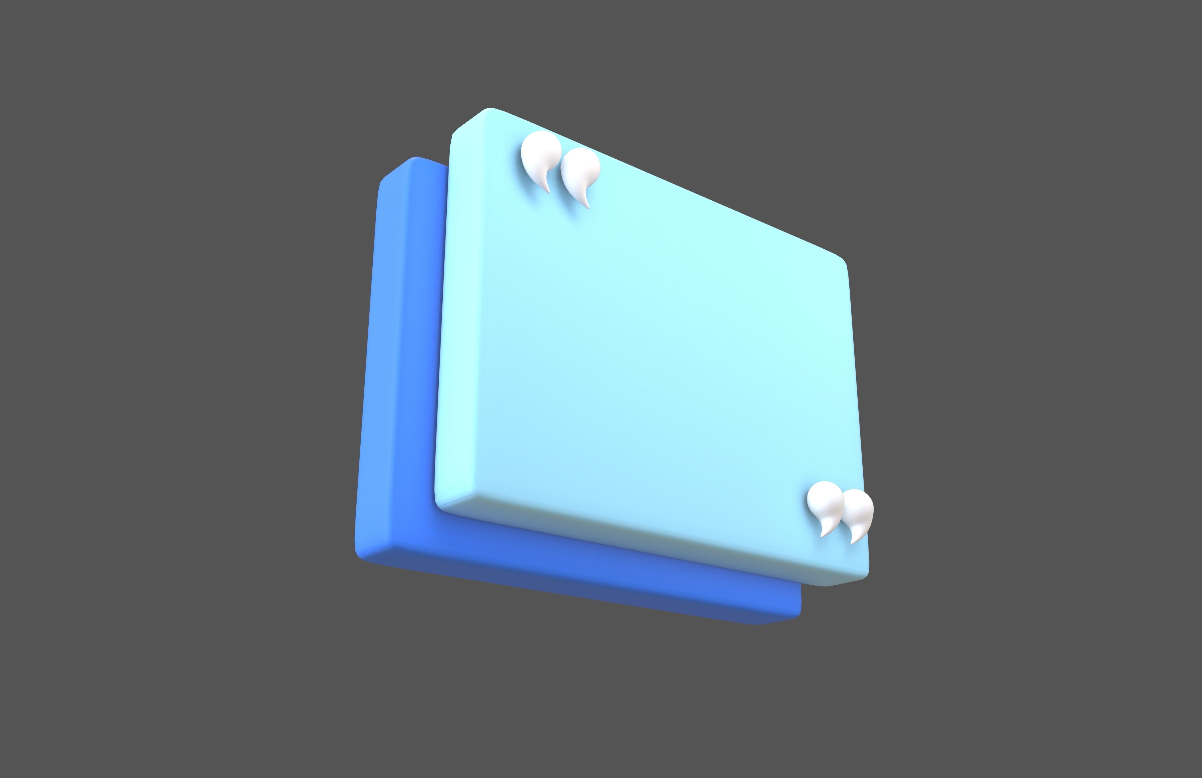 Testimonial Speech Balloon V1 004 Low-poly 3D model_1